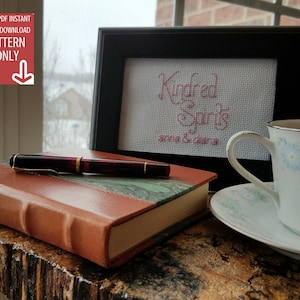 Anne of Green Gables: Kindred Spirits Cross-Stitch Pattern & Alphabet For Optional Personalization PDF Instant Download