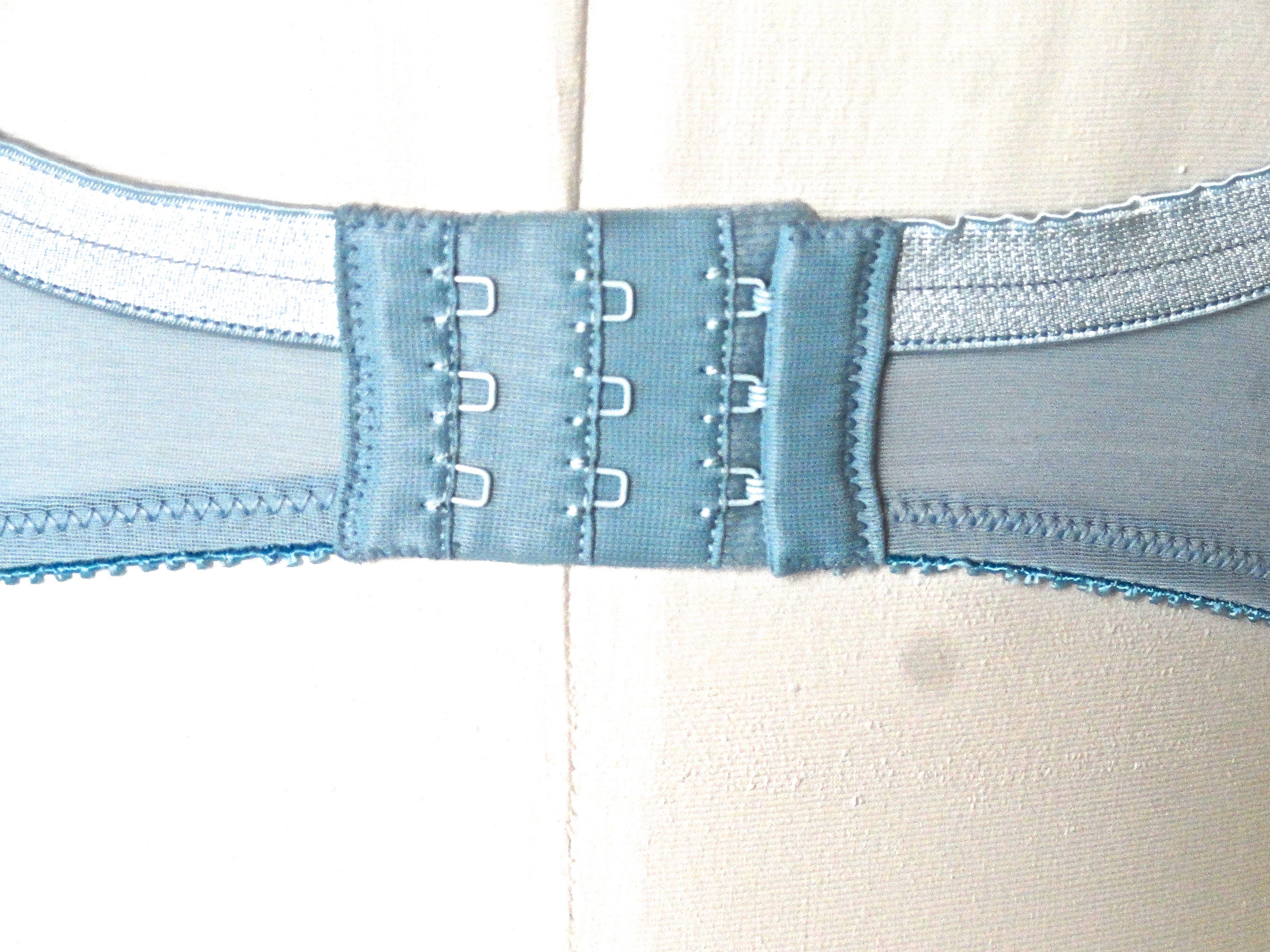 90s ON GOSSAMER S 32D Bra M Panties Sheer French Blue Lavish Ivory Lace 3  Hook Underwire Bikini -  Canada