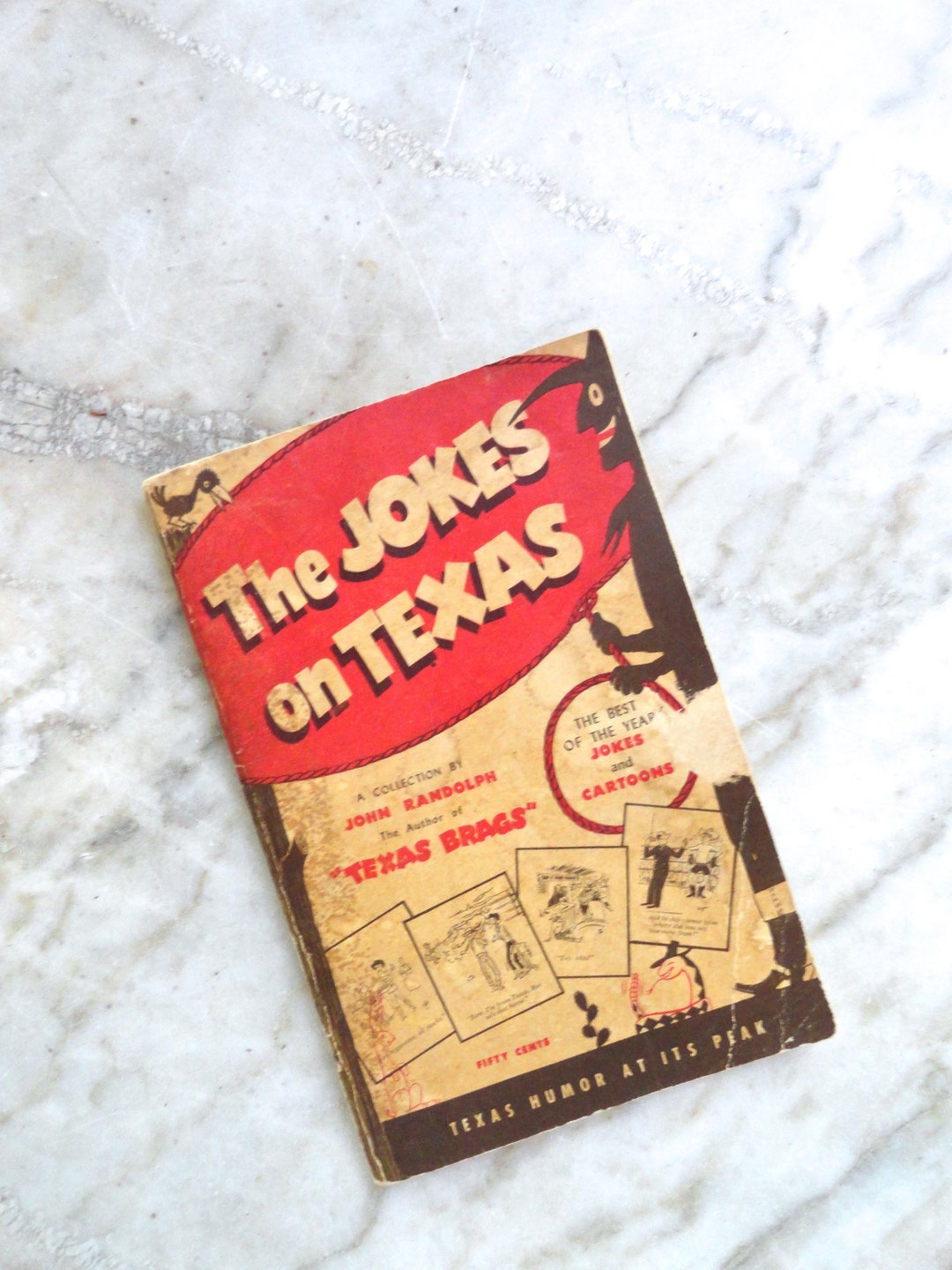 Paperback Book Humor 50s THE JOKES on TEXAS First Edition First Printing Collectible ...