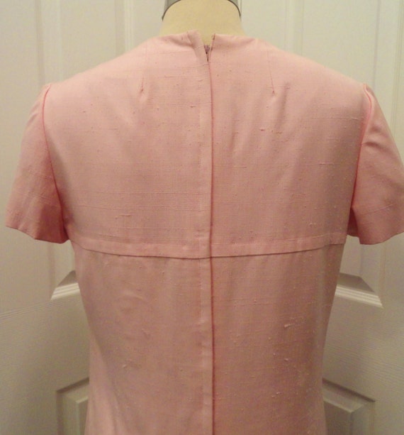 1960s S M NEIMAN MARCUS Pink Sheath Short Sleeved… - image 5