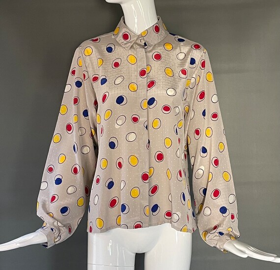 Super Cute Vtg 70s 80s Haberdash Oversize Polka D… - image 2