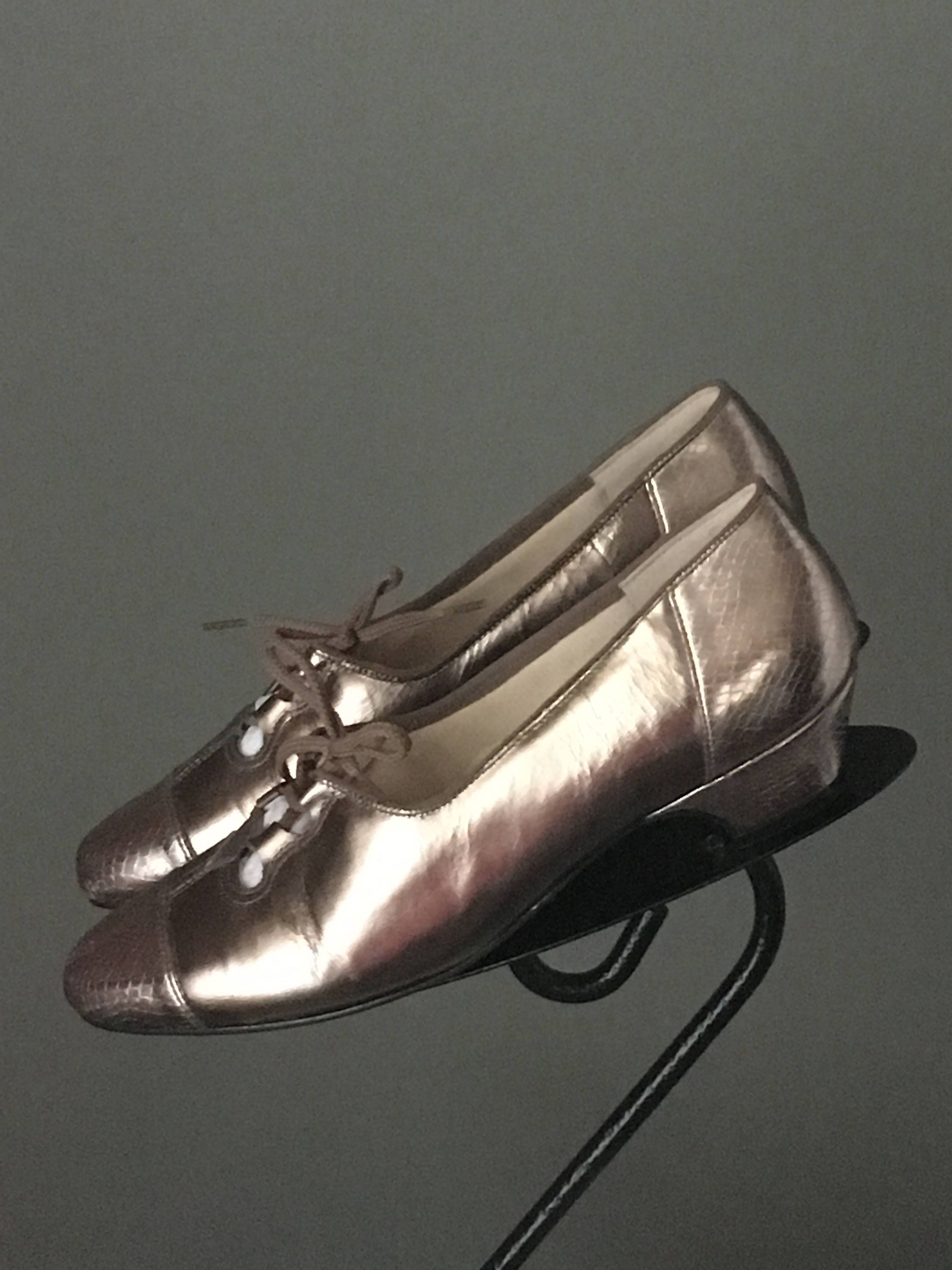 metallic ballet pumps