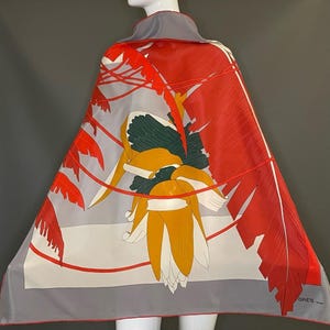 Foulard en soie Gres Paris vintage, 34 m², état passable