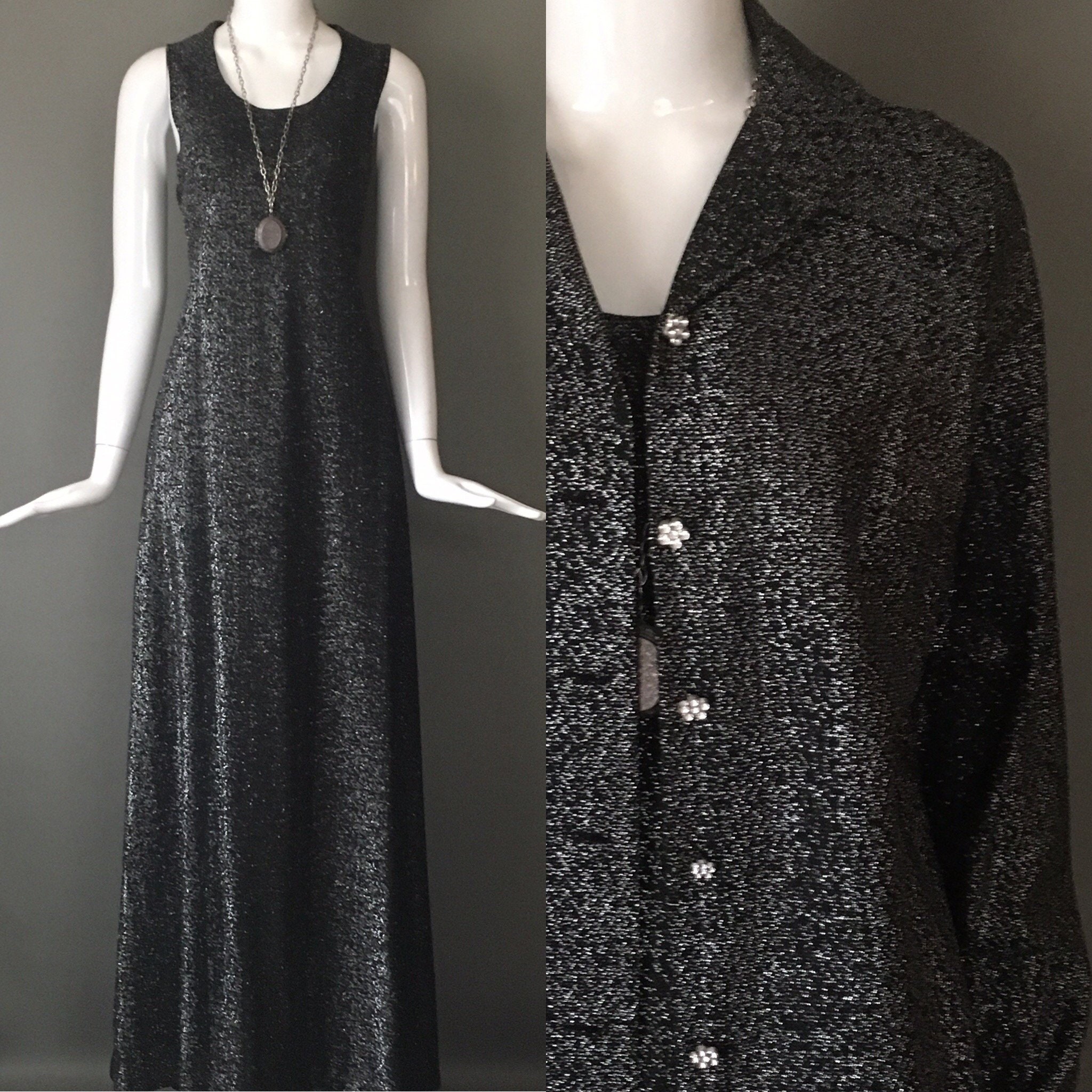 silver 60s dress