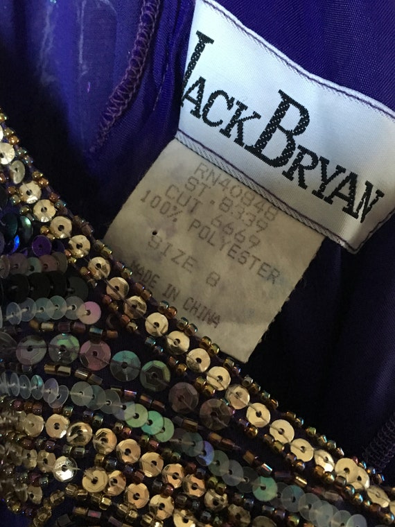 Gorg Vtg 80s Jack Bryan Elaborately Sequin Poly C… - image 7