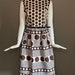 Vtg 70s Parade Label Op Art Oversized Polka Dot Sleeveless Fit & Flare Dress Skinny Belt Hostess Party Excellent Condition M L 