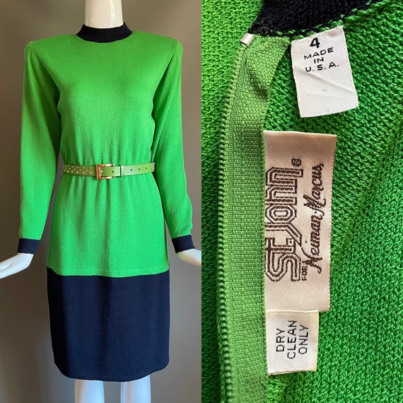 Gorg Vtg St John for Neiman Marcus Knit Dress Gor… - image 1