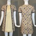 Vtg 60s Darling Feedsack Like Print Muslin Cotton Mini Dress Good Cond Size XS Metal Zip 