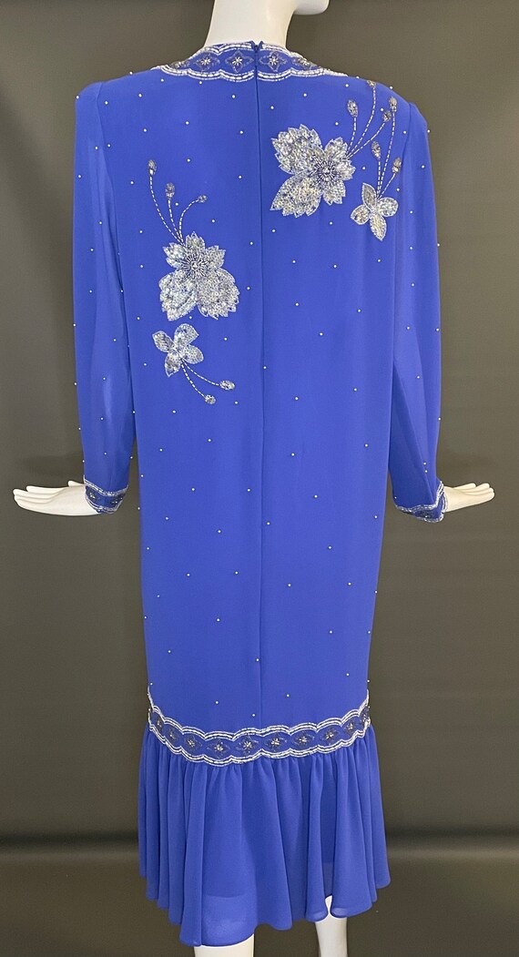 Gorg Vtg 80s Alyce Designs Violet Dress Super Dro… - image 6