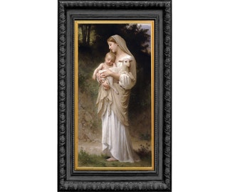 William Bouguereau Paintings Evening Mood Print On Canvas Framed Reproduction