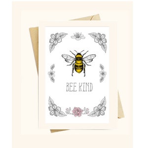 Bee Kind Vintage - Note Card Set from the Bee Beehive Greeting Notecard Greeting Card Collection Nauvoo Mercantile