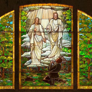 FRAMED - Joseph Smith's First Vision Stained Glass - Giclee Canvas Art ...