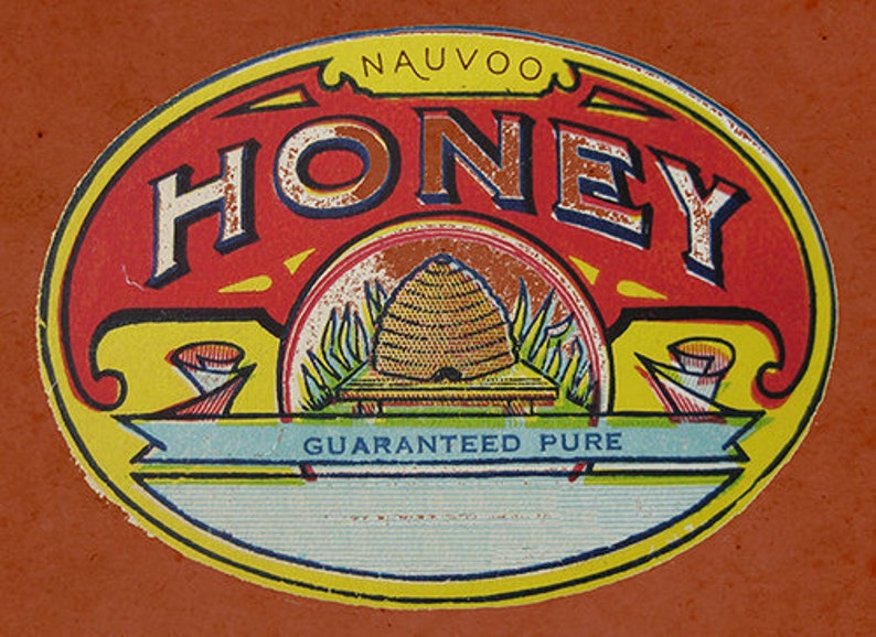 Digital Download Vintage Honey Label Art | Etsy