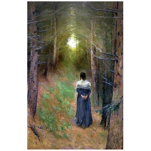 FREE SHIPPING over 35 - Emma Waiting at Cumorah in the Sacred Grove Joseph Smith&#39;s First Vision - Unframed Giclee Canvas - 30% off sale