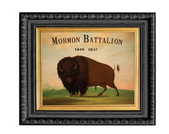 Mormon Battalion Buffalo- Archival Print - Latter-day Saint Art Collection LDS Brigham Young Early Saints