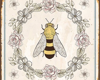 Digital Download - Vintage Bee Tin Sign