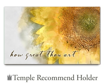 Temple Recommend Holder - How Great Thou Art-  Latter-day Saints Nauvoo Mercantile Reccommend LDS