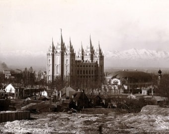 Early Salt Lake Temple Photo - Archival Matte Paper Print - Latter-day Saint Art Collection