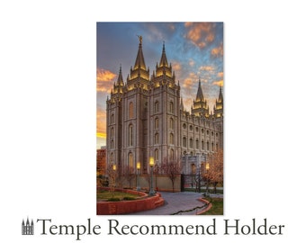 Temple Recommend Holder - Heavenward - Salt Lake Temple Nauvoo Mercantile Reccommend LDS