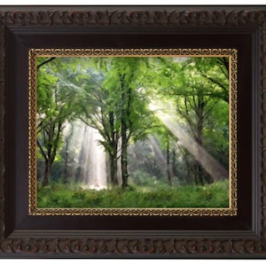 FRAMED - Light Descending - Joseph Smith First Vision in the Sacred Grove - LDS Art