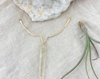 Golden Goddess Quartz Necklace