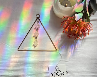 Decoración de pared con cristal de cuarzo, Merkaba, geometría sagrada.