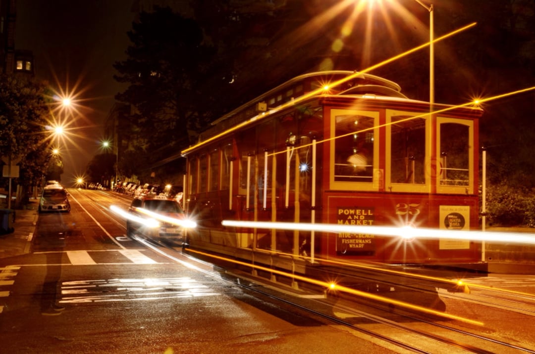 San Francisco Photography Phantom Cable Car Lombard Street Etsy