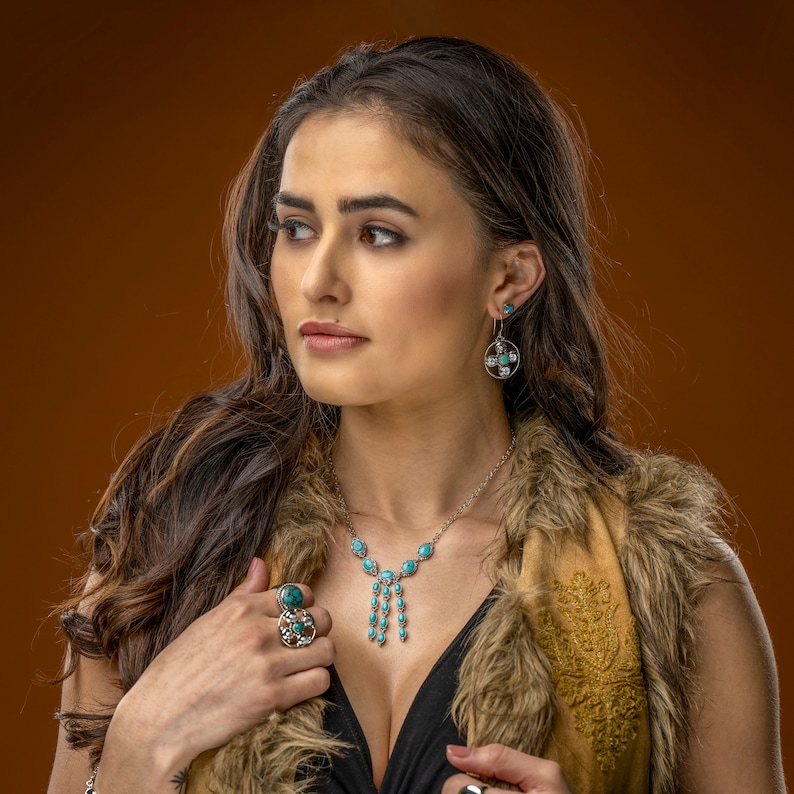 Sterling Silver Turquoise Stud Earrings Tibetan Turquoise Etsy