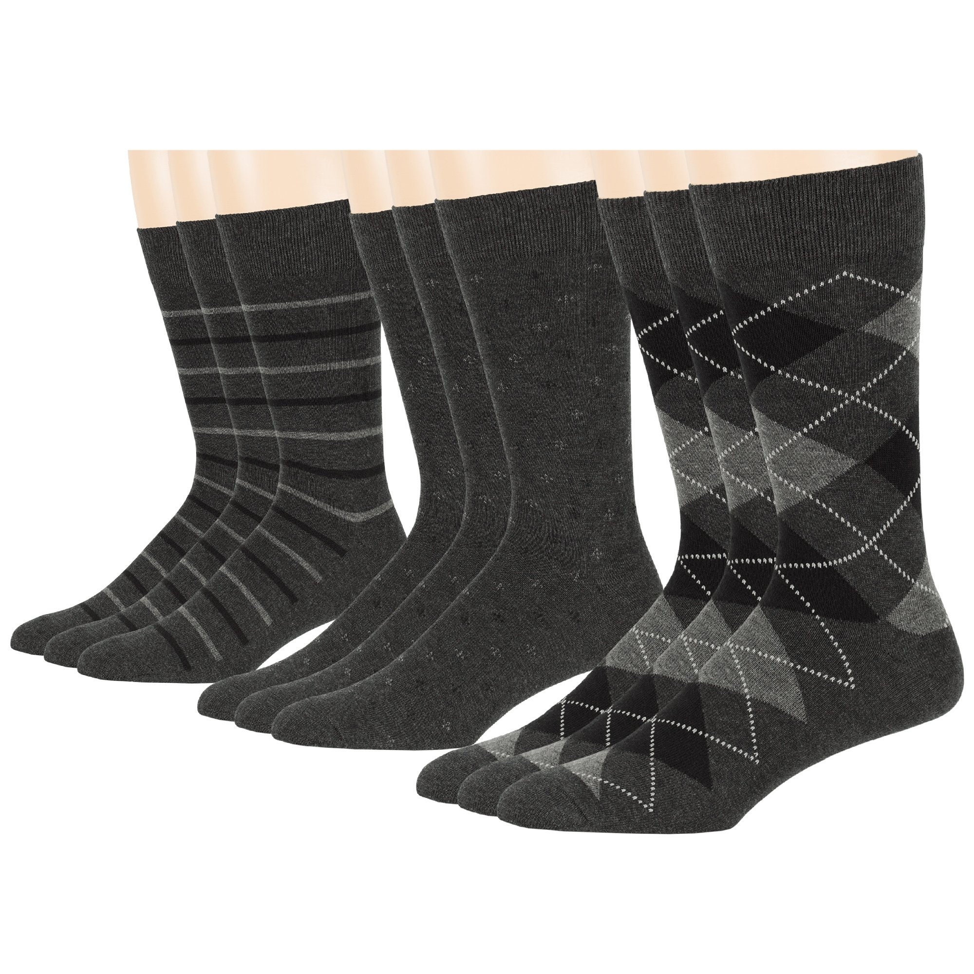 Mens Dress Socks Cotton9 pack Thin Casual 1013 Argyle Dotted Etsy