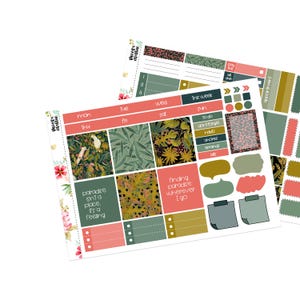 Wekelijkse stickerkit hobo neef - Hobonichi neefset - paradijsvogels