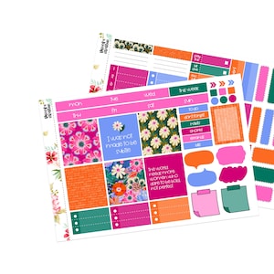 Hobo Cousin Weekly Sticker Kit - Hobonichi Cousin Kit - Bold