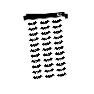 Pegatinas para planificador con guion, pegatinas de puntos para fechas, pegatinas funcionales - Puntos de fecha con forma de murciélago