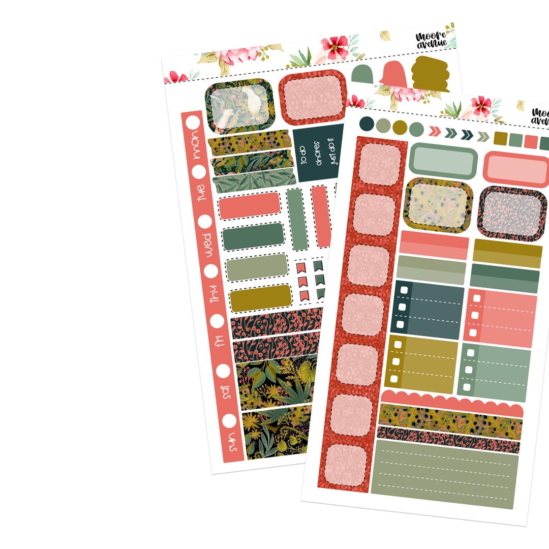 Weekly Sticker Kit - Hobonichi Weeks Kit - Birds of Paradise - Etsy