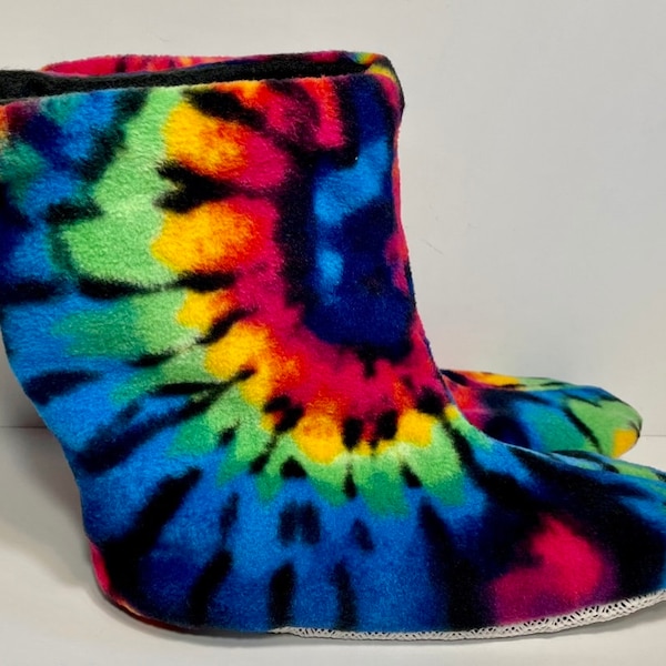 Booties, Rainbow Booties Slippers, Winter Slippers, Handmade Indoor Boots, Above Ankle boot Slipper, Super Soft & Comfy Boots, Perfect Gift