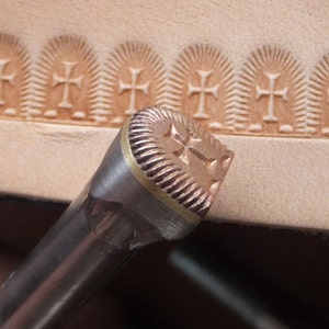 013-26 Kapellen Umrandung Lederstempel Selbstgemacht Custom Sattlery Tool