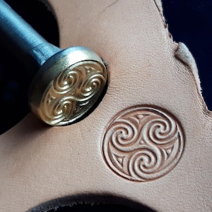 012-01 Celtic Circle Spirals Vintage Leather stamp Biker homemade Saddlery Tool