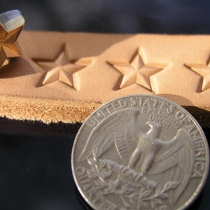 014-13 STAR Leather Stamp Saddlery Tool Punch 3D handgemaakte messing stempel