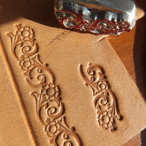 013-38 Alu Ornamental border leather stamp Saddlery homemade Tool Punch