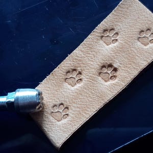 Mini CAT paw Aluminium  6mm, 9/32'' Alloy Leather Stamp with own steel handle