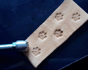 Mini CAT paw Aluminium  6mm, 9/32&#39;&#39; Alloy Leather Stamp with own steel handle