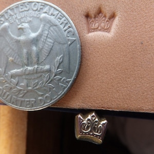 014-15 Royal CROWN Leather Stamp Saddlery Tool Punch 3D hand made Brass stamp