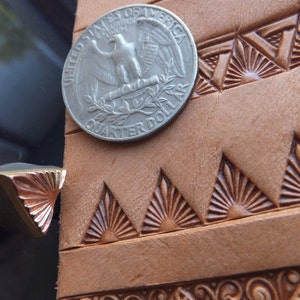 013-31 SUNrise kleine Dreieck BORDÜRE G614 Leder Stempel Sattlerei Werkzeug Messing Hausgemacht