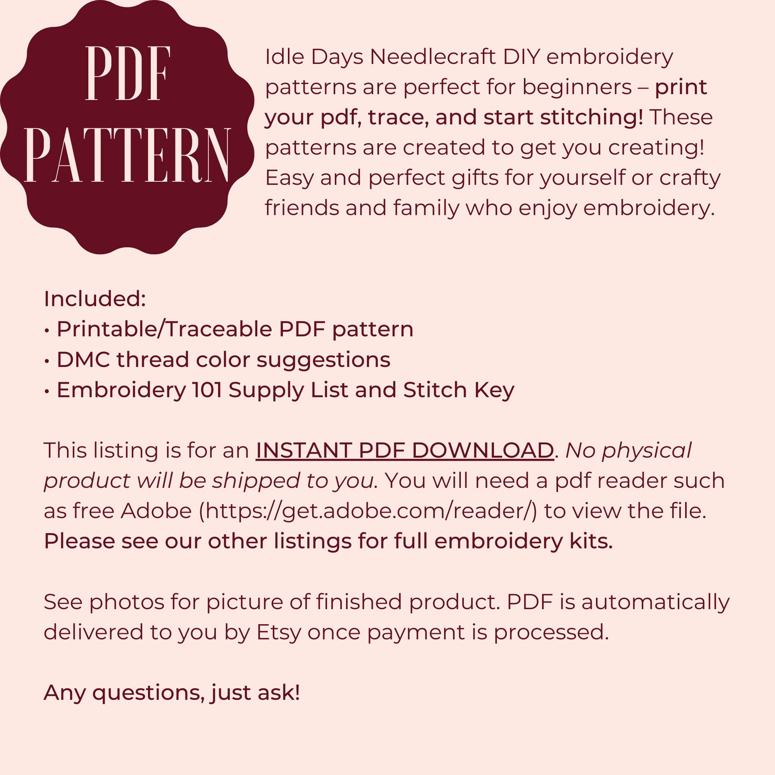 In Christ Alone Beginner Pdf Embroidery PATTERN Hymn Embroidery - Etsy