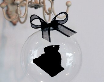 Algeria Christmas Ornament. Adoption, Travel, Mission, Deployment, Christmas, Ornament, Decorate