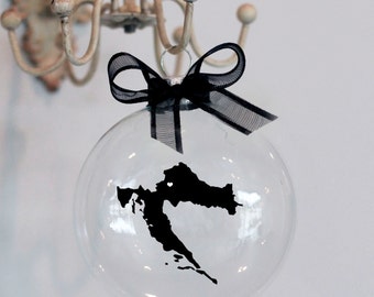 Croatia Christmas Ornament, Custom, Hometown, Travel