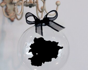 Andorra Christmas Ornament. Travel, Mission, Deployment, Custom, Christmas, Decorate