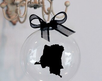 Democratic Republic of the Congo Christmas Ornament, Adoption, Travel, Mission, Deployment