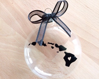 Hawaii Christmas Ornament, Custom, Travel, Hometown, USA