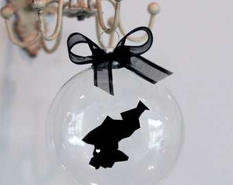 North Korea Christmas Ornament. Custom, Adoption, Deployment, Travel, Mission