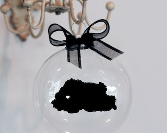 Bhutan Christmas Ornament. Custom, Adoption, Deployment, Travel, Mission